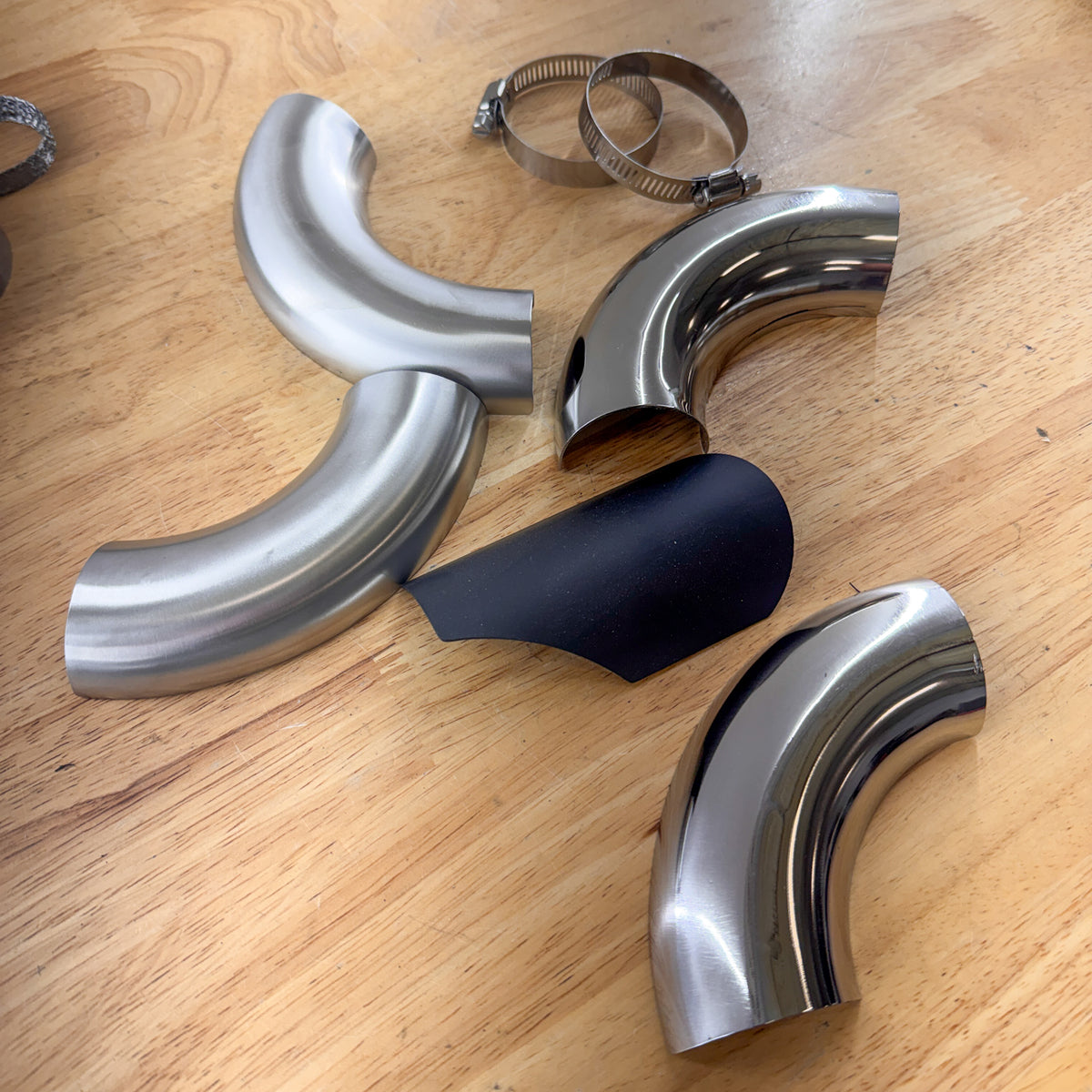 5" / 45 Degree Curved Stainless Steel Heat Shields, photo 6 of 12
