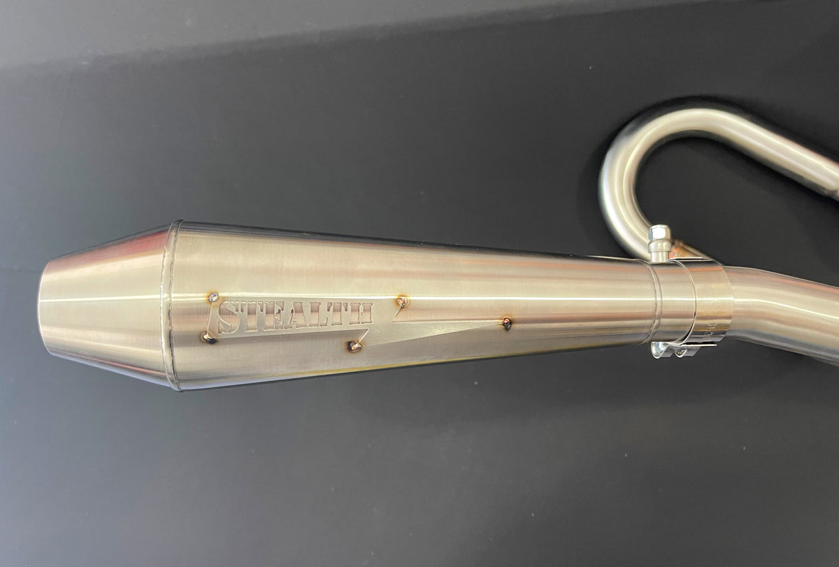 Honda Monkey stainless exhaust by Stealth x Kruesi Originals – cone muffler and stepped header, photo 9 of 12