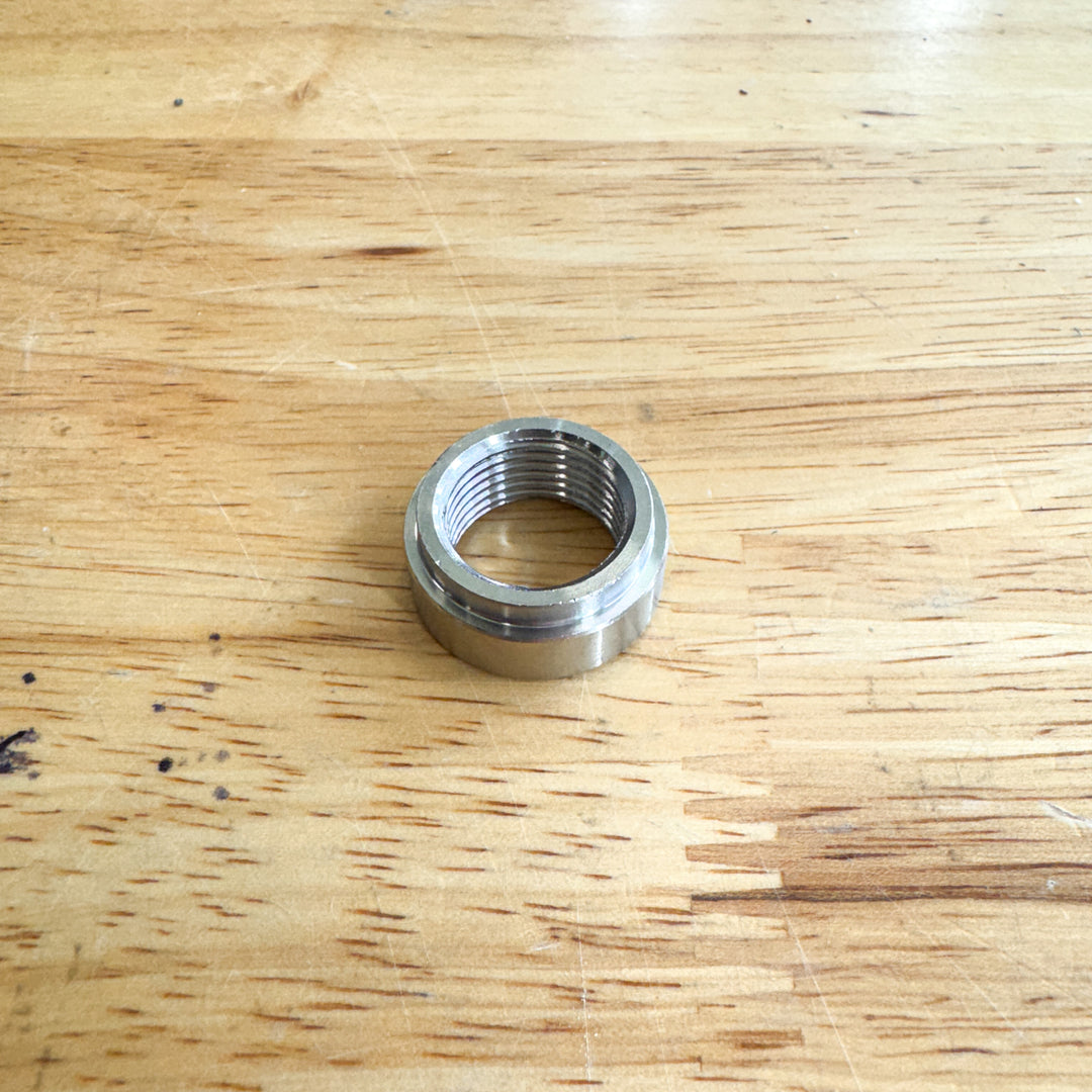 Stainless Steel O2 Sensor Weld Bung, Lip Style, M18x1.5