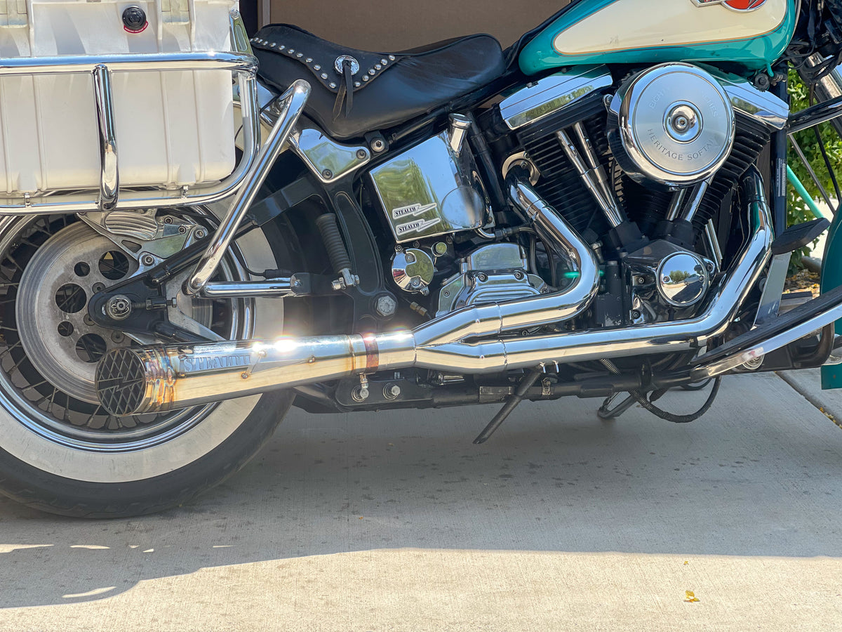 1987 to 2017 Harley Softail Full Exhaust System, photo 14 of 15