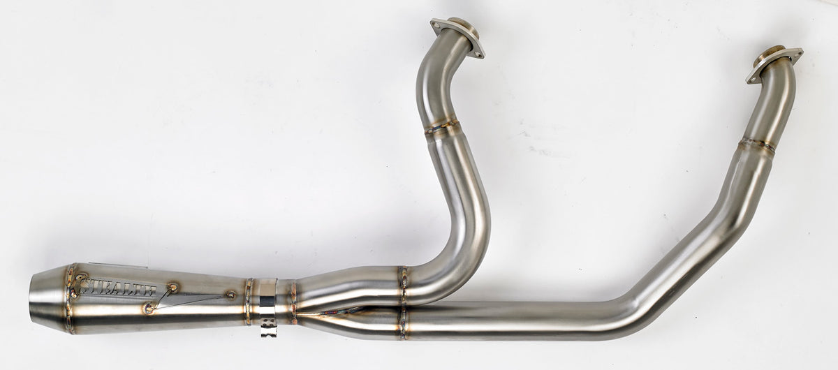 Stealth Pipes Short Bagger exhaust system – stainless steel headers and muffler for 1996–2016 Harley touring models, photo 1 of 18