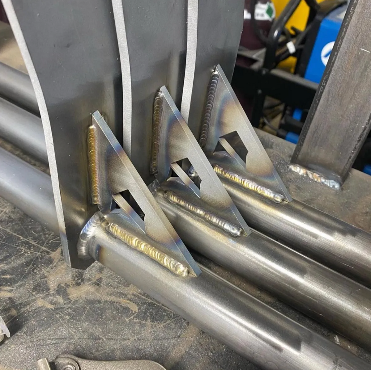 corner welds of a motorcycle crash bar, photo 4 of 6