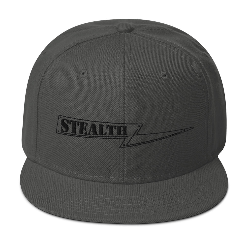 Olive Stealth Pipes snapback hat with flat visor and embroidered logo, photo 5 of 7